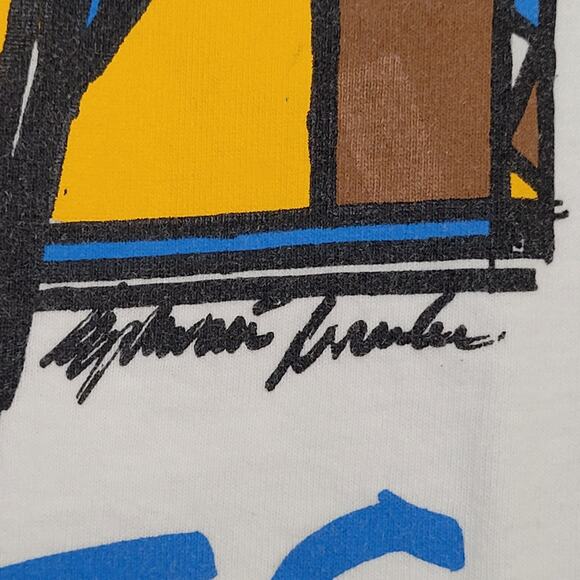 Vintage 90s Beales Street Blues Festival Shirt Medium 19x26 White - Picture 4 of 16